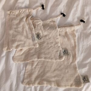 Earth Junky 100% Cotton Net Grocery Fruit Produce Shopping Bags
